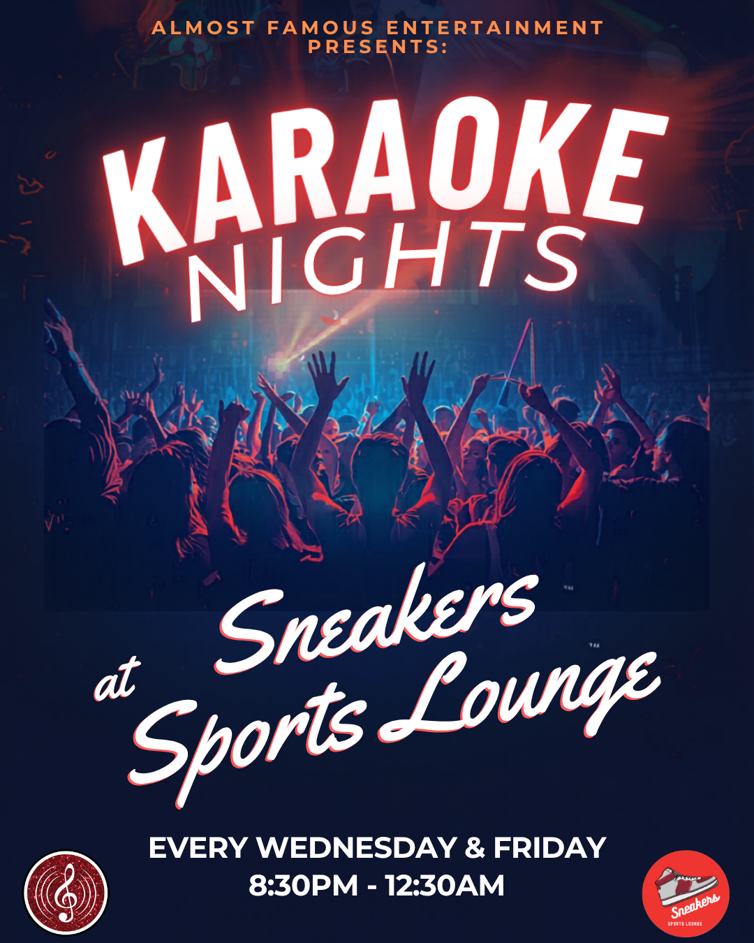 Sneakers karaoke nights - Instagram Post 45 – Almost Famous Entertainment Inc.